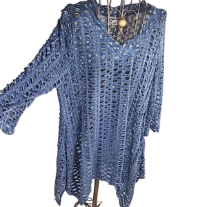 Mirror Image Open Weave/Cut-Out Tunic/Cover-up